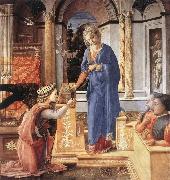 Fra Filippo Lippi The Annunciation with two Kneeling Donors oil painting